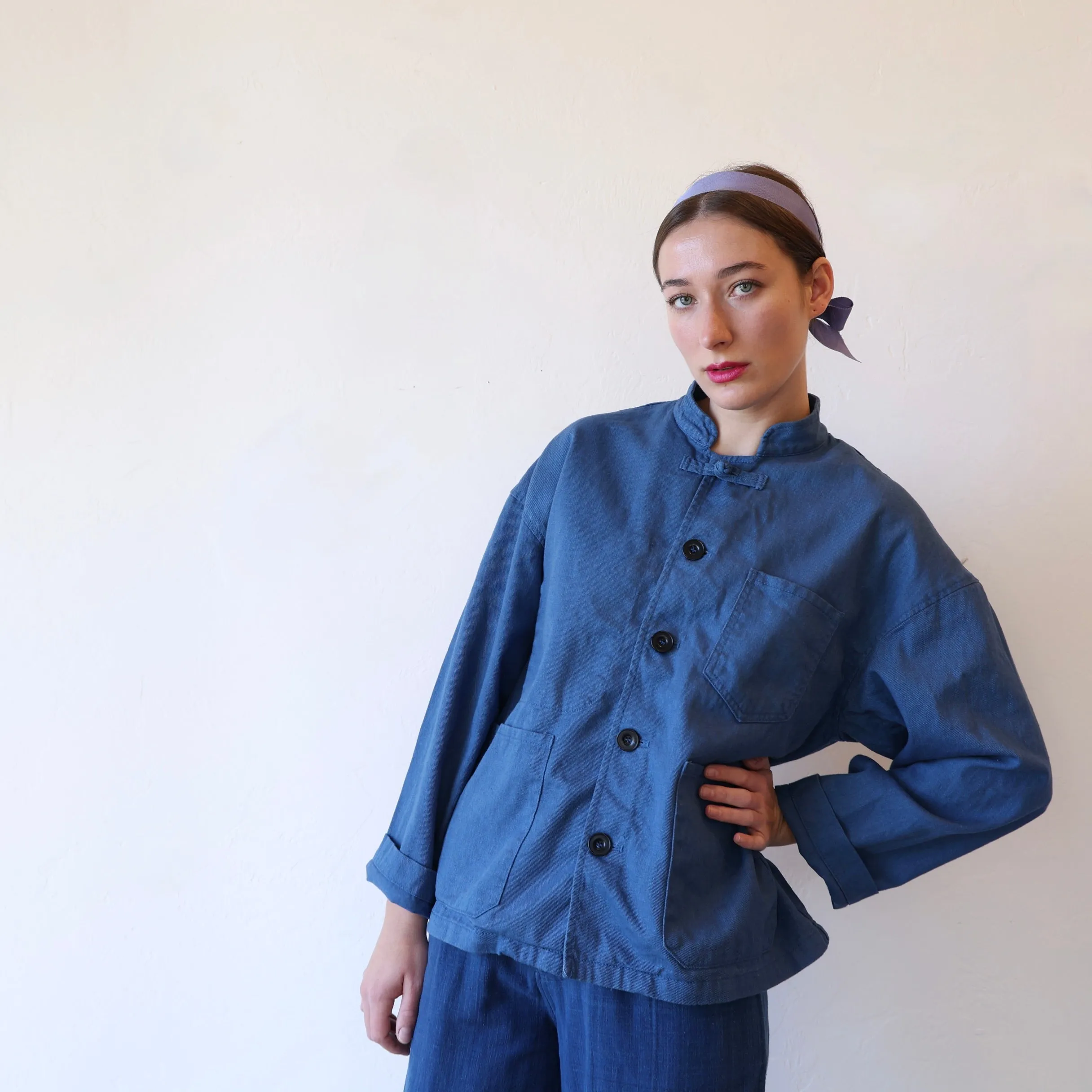 Ichi Antiquités Vintage Twill Jacket - Blue