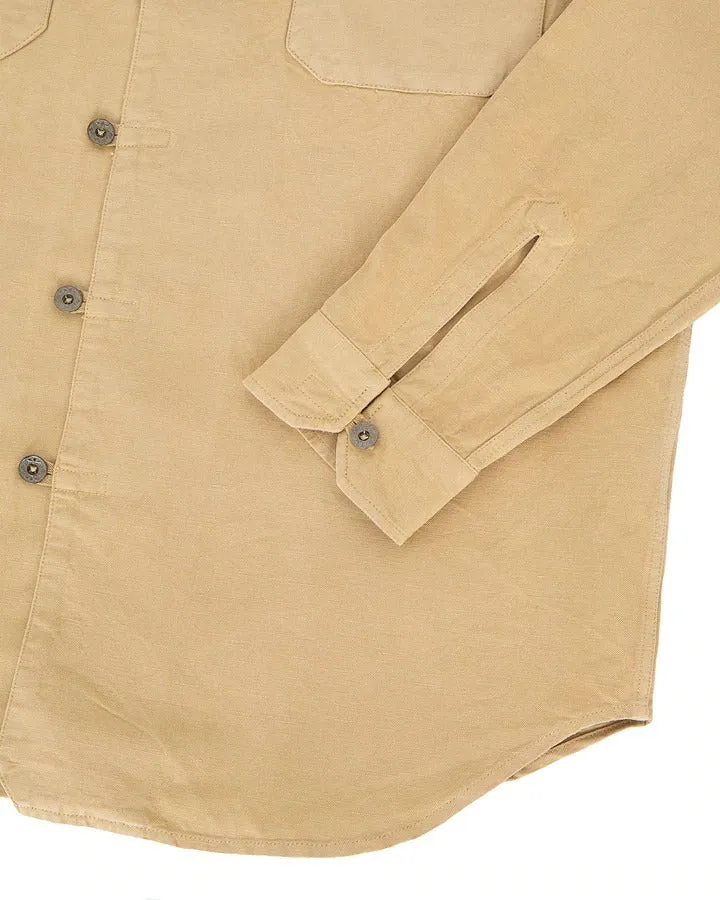【Indigofera】Dhani Shirt Cotton/Linen Canvas Desert Pinon  / 棉麻混紡前門襟襯衫