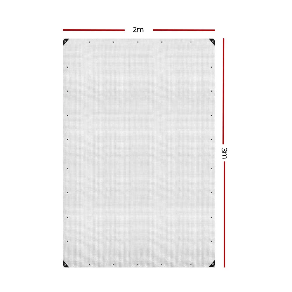 Instahut Tarp Tarpaulin 2x3m Canvas Camping Heavy Duty Sun Cover