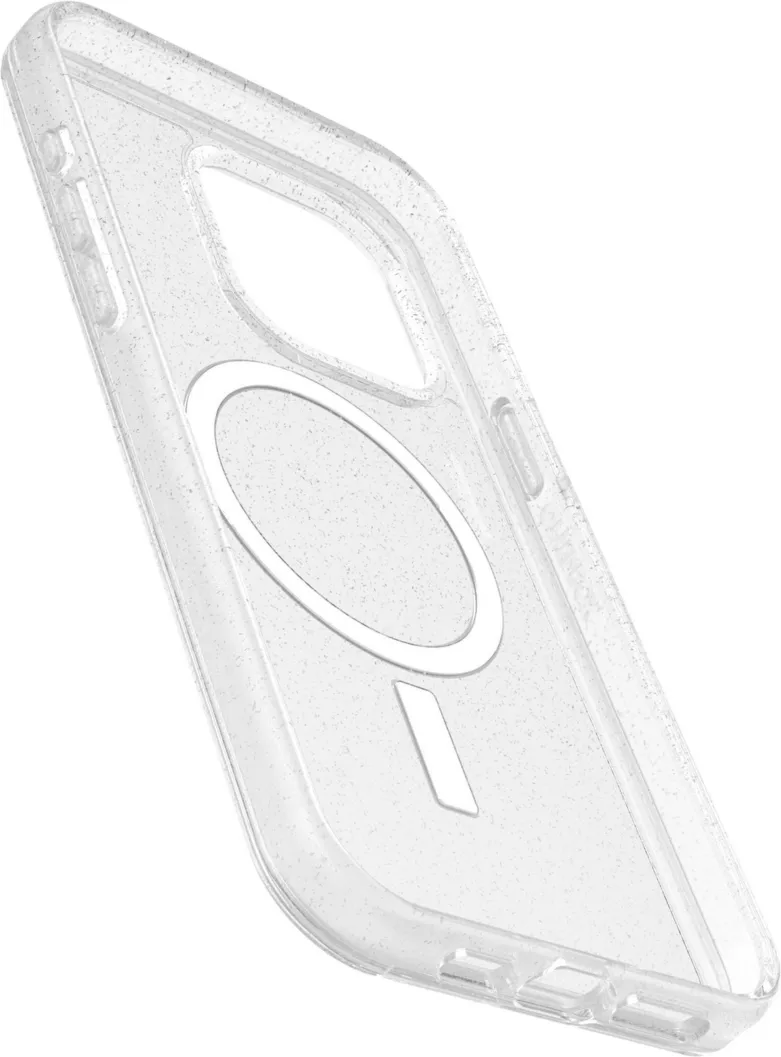 iPhone 15 Pro Max Otterbox Symmetry w/ MagSafe Clear Series Case - Silver (Stardust)