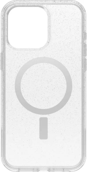 iPhone 15 Pro Max Otterbox Symmetry w/ MagSafe Clear Series Case - Silver (Stardust)