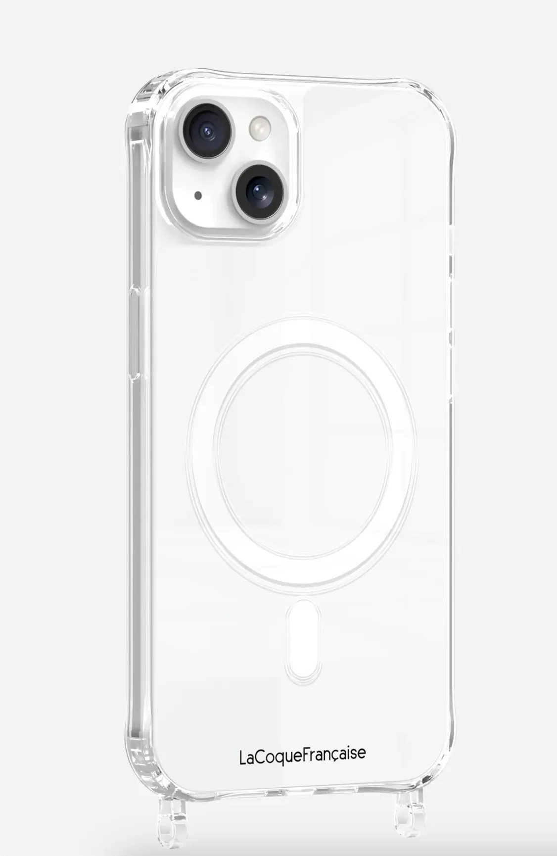 iPhone 15 Transparent MagSafe shockproof case with silicone rings