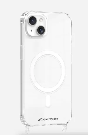 iPhone 15 Transparent MagSafe shockproof case with silicone rings