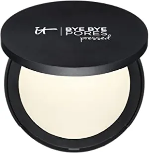 IT Cosmetics Bye Bye Pores Pressed Finishing Powder - Universal Translucent Shade - Contains Anti-Aging Peptides, Silk, Hydrolyzed Collagen & Antioxidants - 0.31 oz