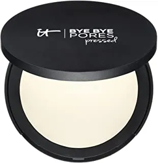 IT Cosmetics Bye Bye Pores Pressed Finishing Powder - Universal Translucent Shade - Contains Anti-Aging Peptides, Silk, Hydrolyzed Collagen & Antioxidants - 0.31 oz