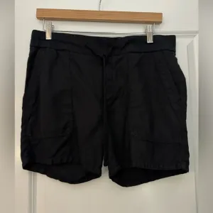 James Perse Elastic Waistband Tie Black Shorts in Size Medium