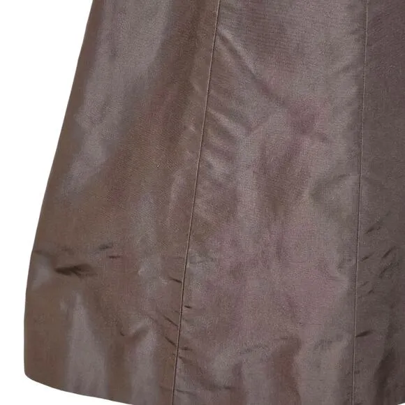 J.CREW Espresso Brown Whitney Silk Fit &amp; Flare Petite Cocktail Dress