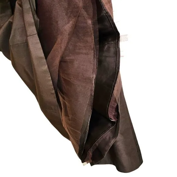 J.CREW Espresso Brown Whitney Silk Fit &amp; Flare Petite Cocktail Dress