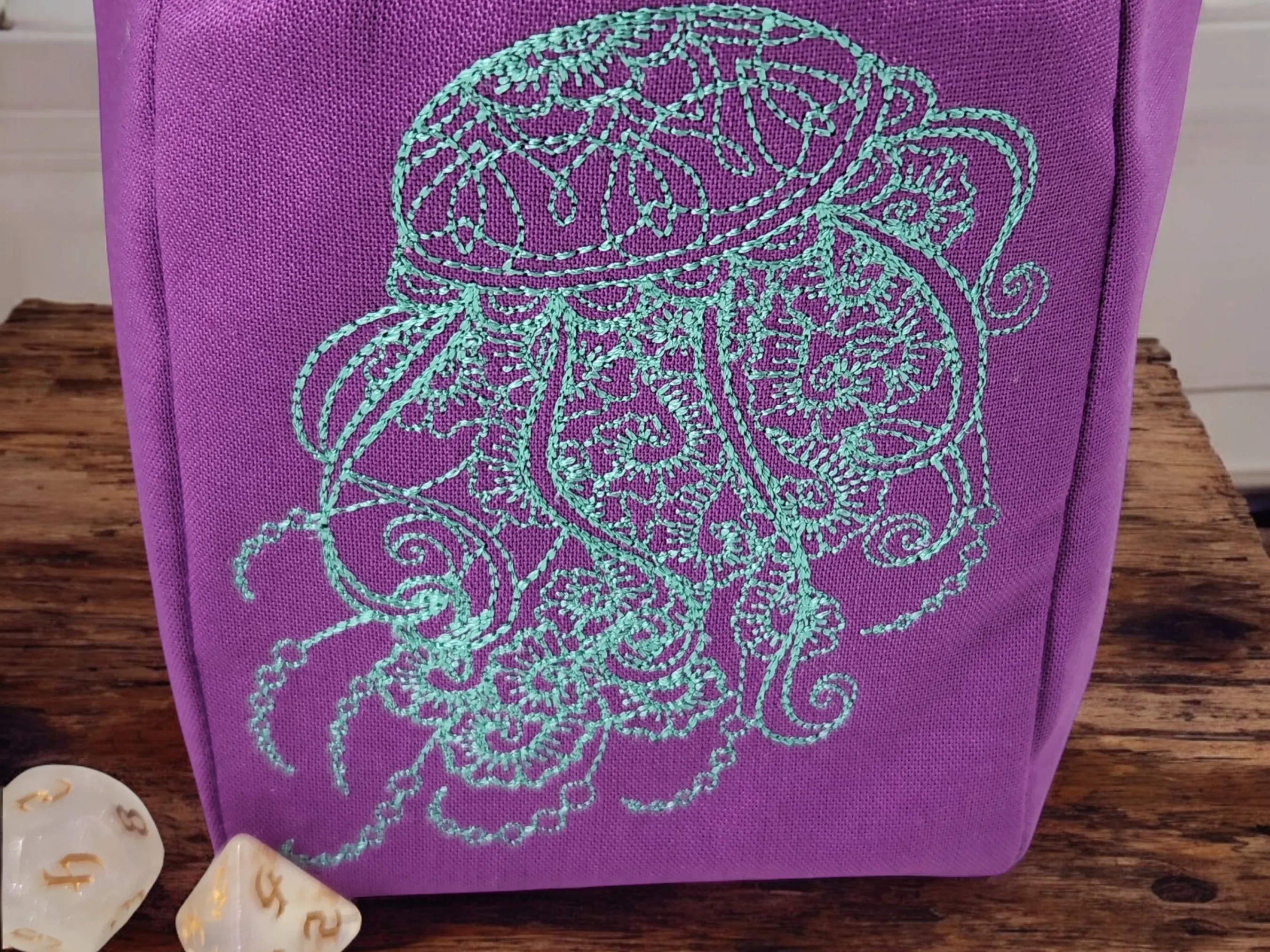 Jellyfish dice bag