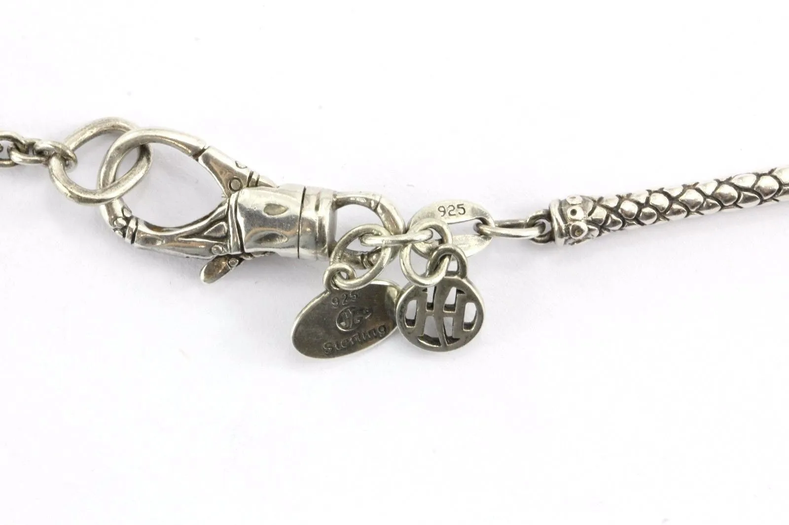 John Hardy Sterling Silver Bamboo Triple Circle Pendant 36" Sautior Necklace