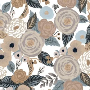 Juliet Rose in Linen Multi Canvas -- Garden Party  by Rifle Paper Co -- Cotton   Steel Fabrics