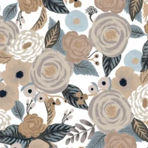 Juliet Rose in Linen Multi Canvas -- Garden Party  by Rifle Paper Co -- Cotton   Steel Fabrics