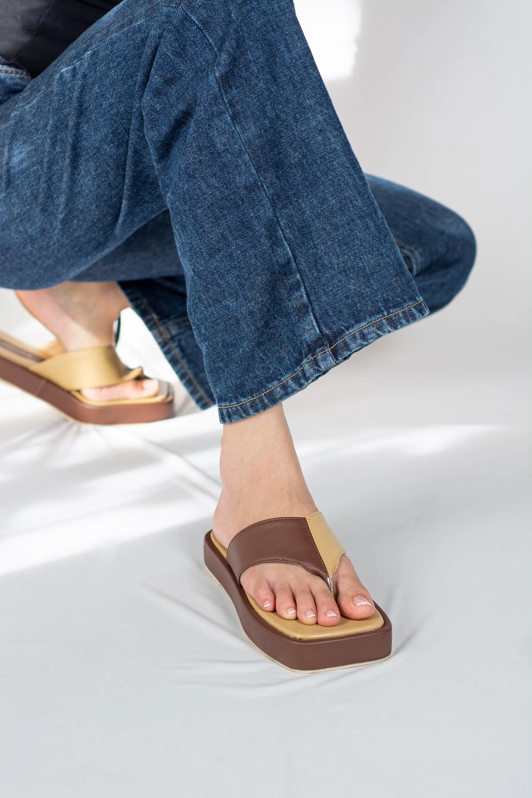 Kay Two Tone Flatforms