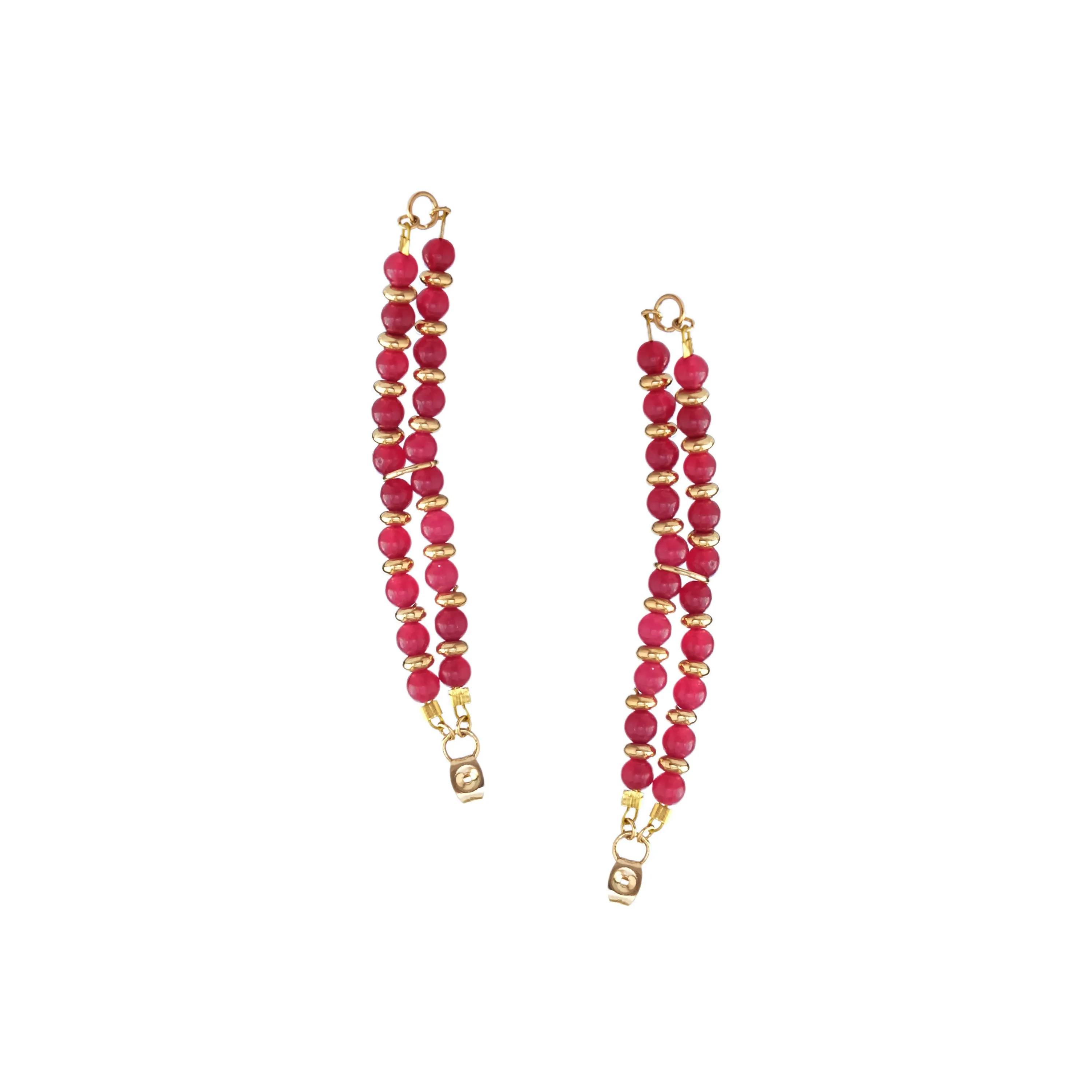 Kella Detachable Earrings in Red Agate