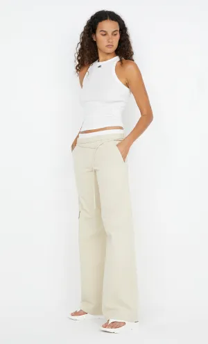 KELSI POCKET PANT - BONE/WHITE