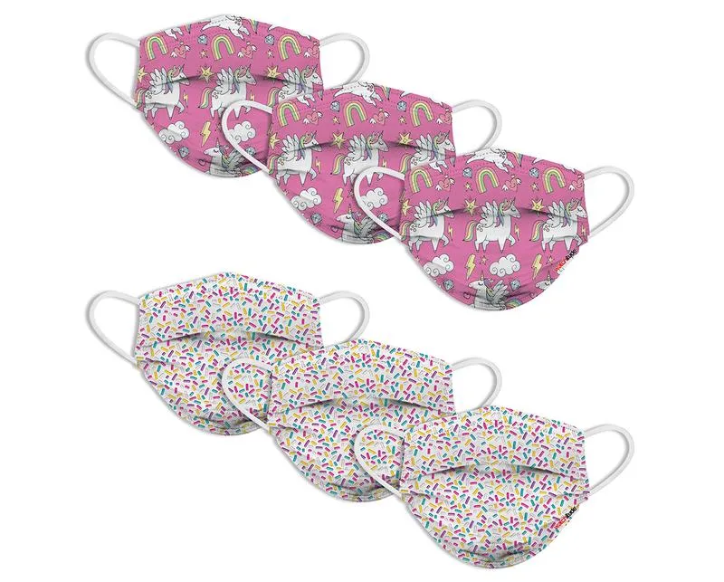 Kids Disposable Masks - Sprinkles / Unicorn World