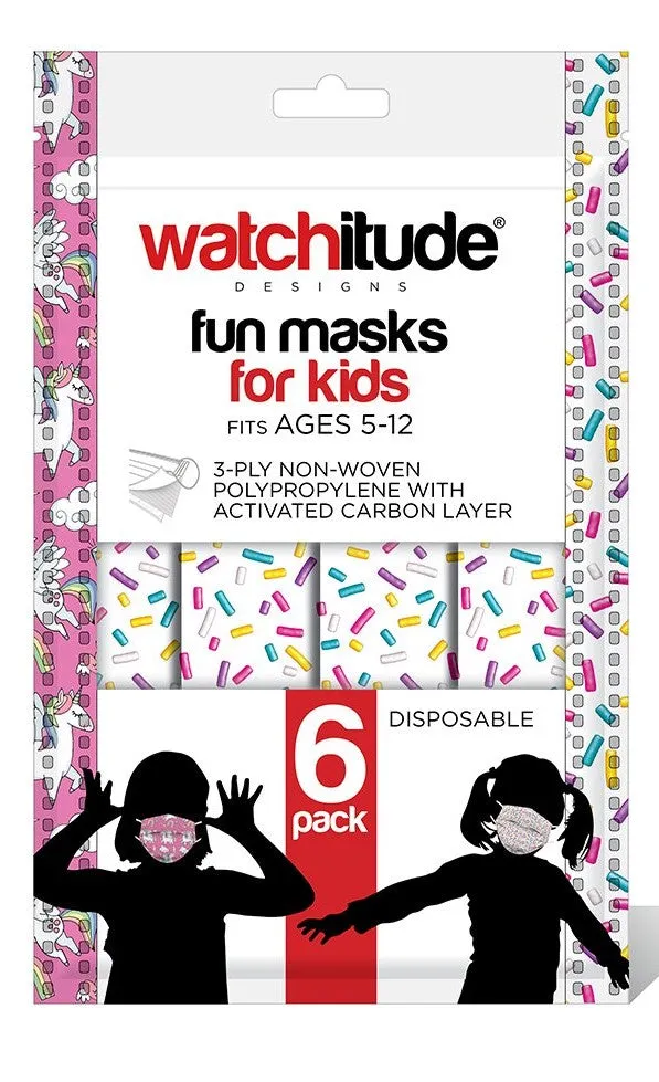 Kids Disposable Masks - Sprinkles / Unicorn World