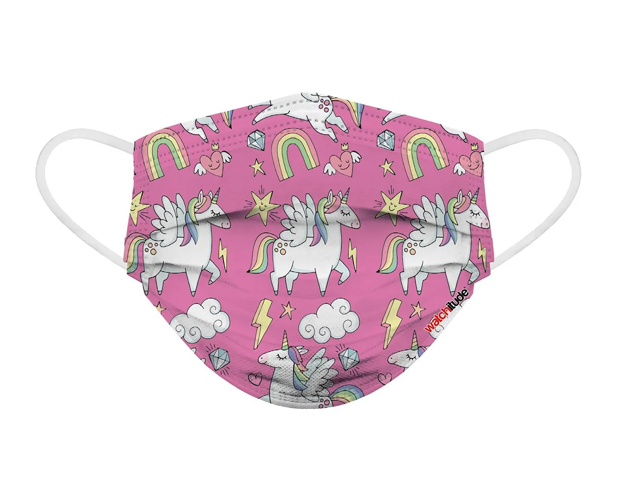 Kids Disposable Masks - Sprinkles / Unicorn World