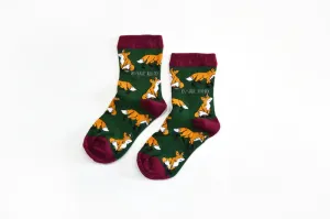Kids Save the Foxes Bamboo Socks by Bare Kind