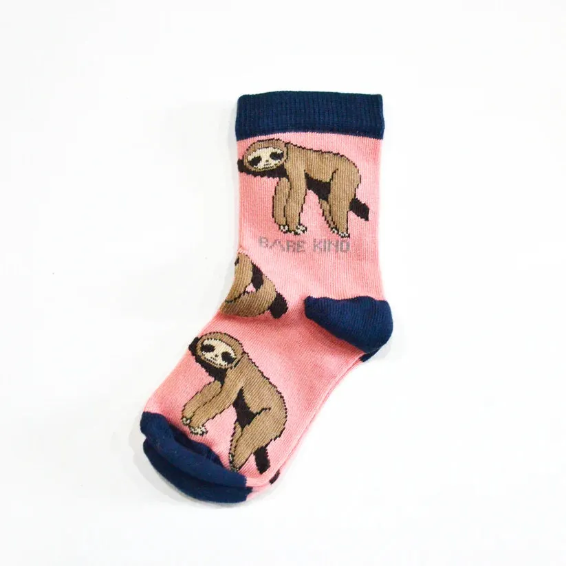 KIds Save the Sloths Bamboo Socks by Bare Kind