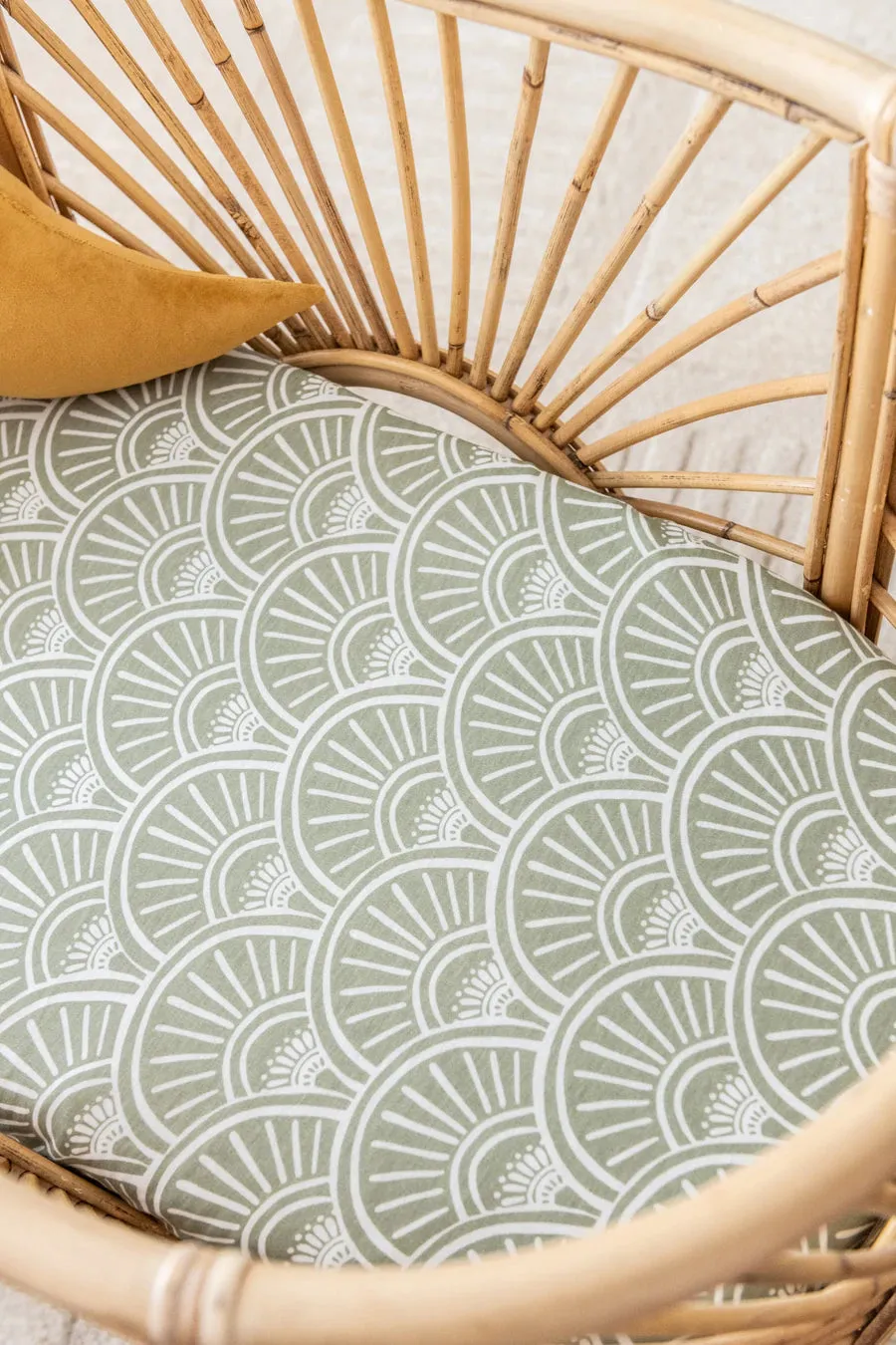 Kiin Organic Bamboo Cotton Change Pad & Bassinet Sheet - Banksia Sage