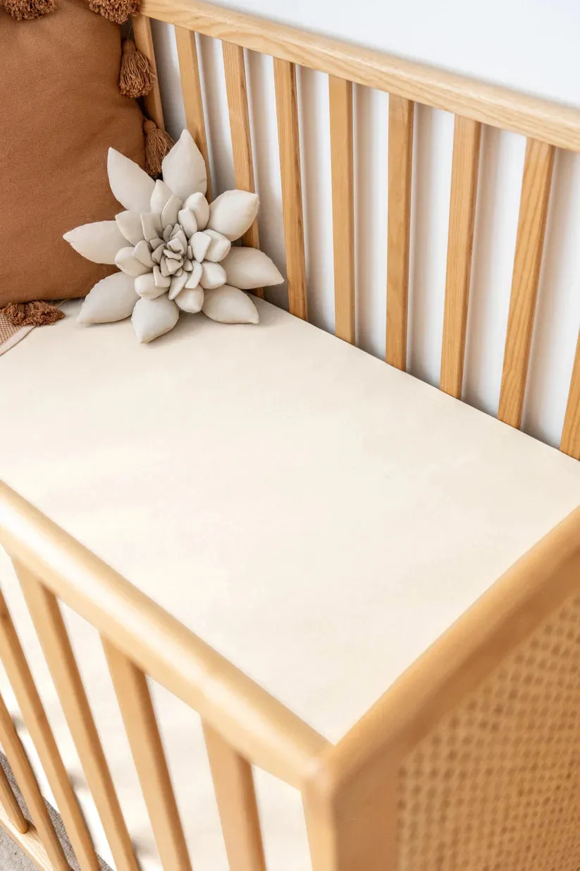 Kiin Organic Bamboo Cotton Cot Sheet - Ivory