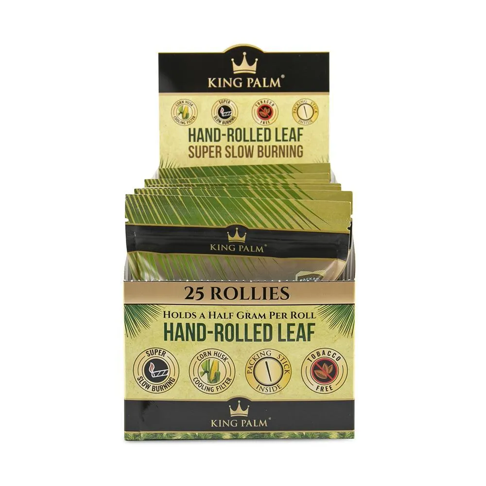 King Palm 25PK Rollies Size Wraps With Boveda Packs (8 Count Display)