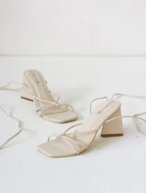 Knotted Tie up Triangle Heels