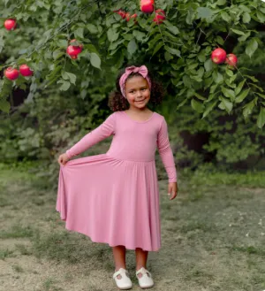 Kyte Baby - Long Sleeve Twirl Dress - Apple Blossom