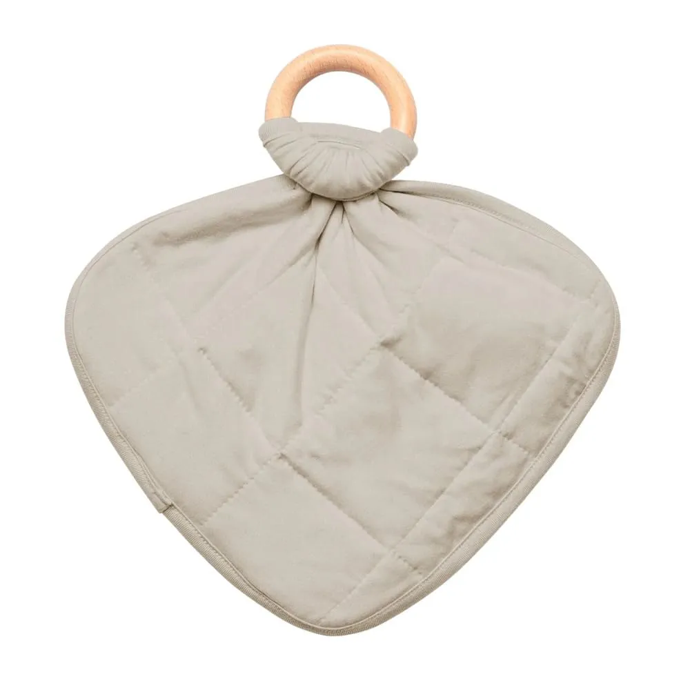 Kyte Baby Lovey Wooden Teething Ring - Khaki
