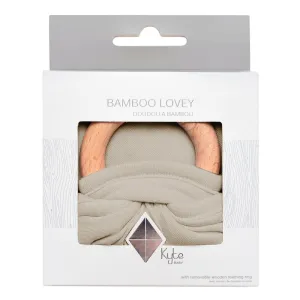 Kyte Baby Lovey Wooden Teething Ring - Khaki