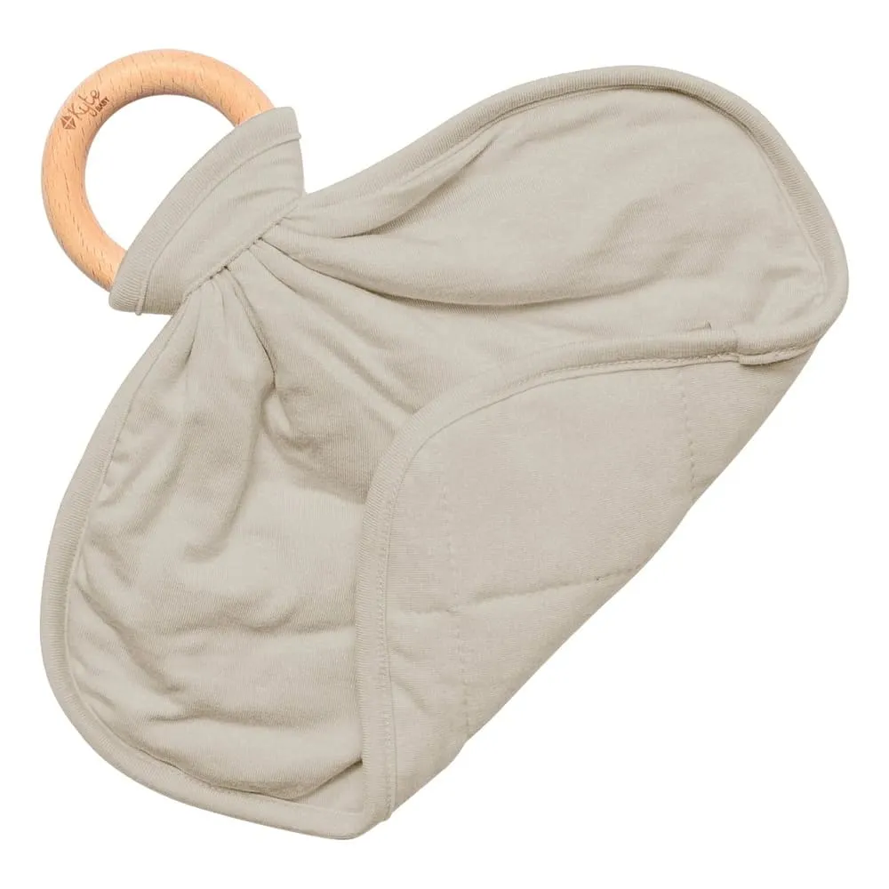 Kyte Baby Lovey Wooden Teething Ring - Khaki