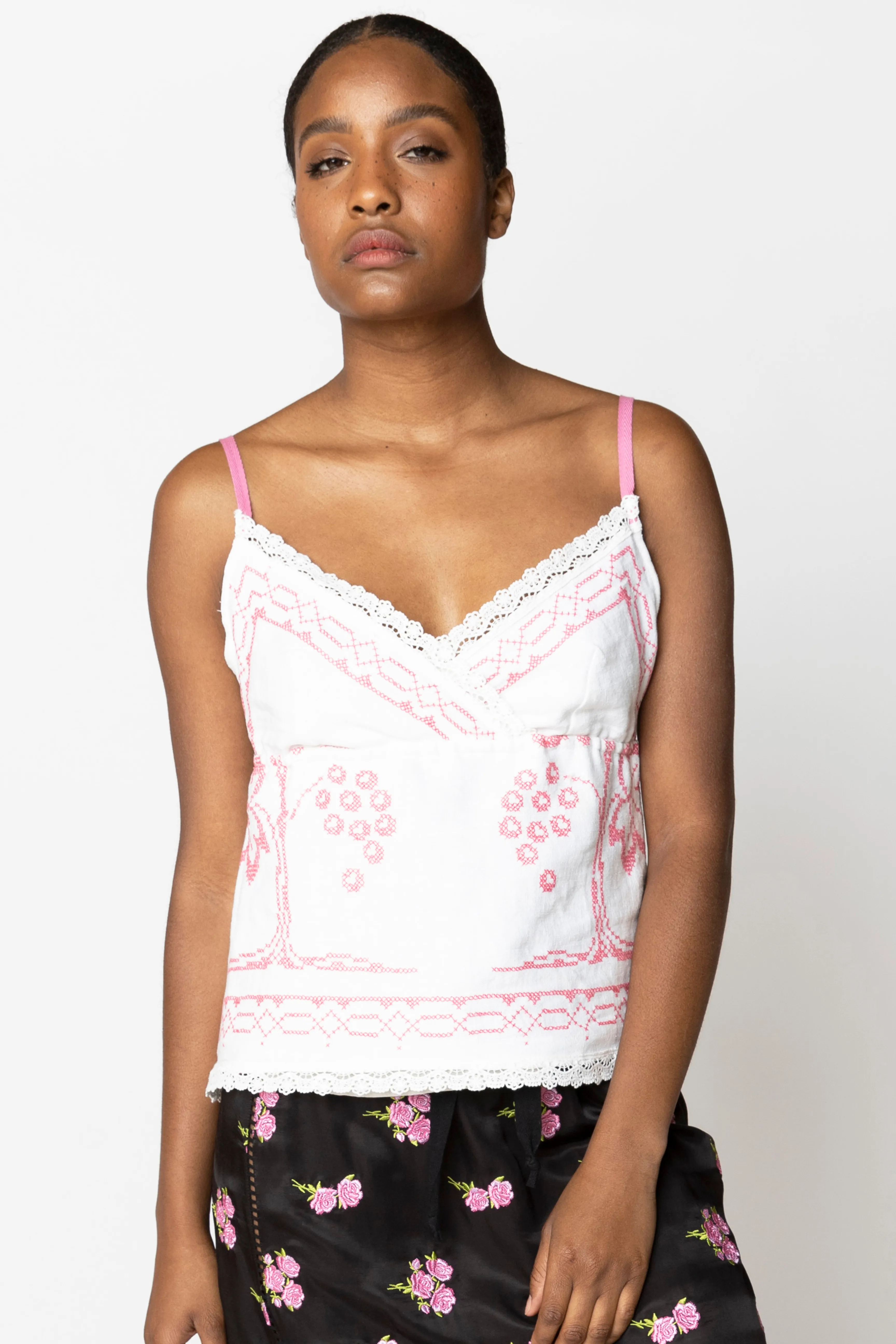 Lace Edged Surplice Cami