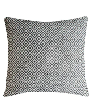 Large Diamond Weave Pillow, Pewter