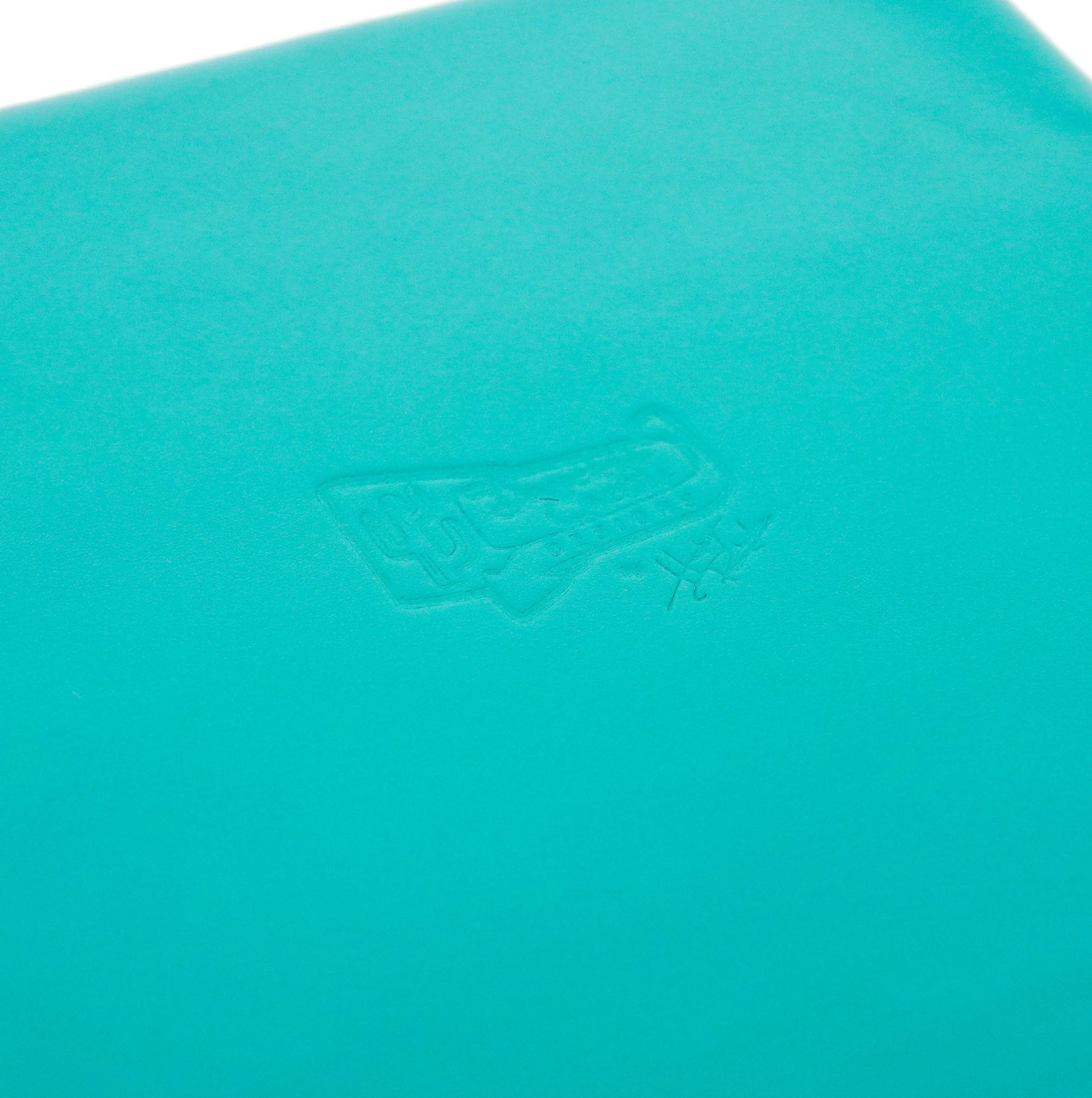 Large Tray - Smooth Turquoise Leather w/ Mermaid Tortoise