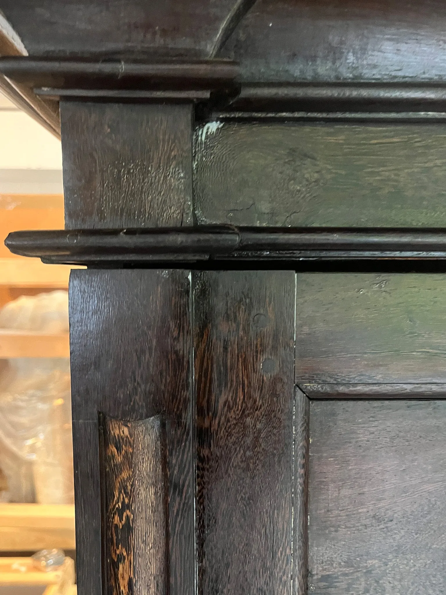 Late 17th Century Antique Dutch Oak Linen Cabinet