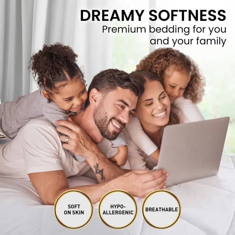 LAURA HILL 800GSM MICROFIBRE BAMBOO QUILT COMFORTER DOONA