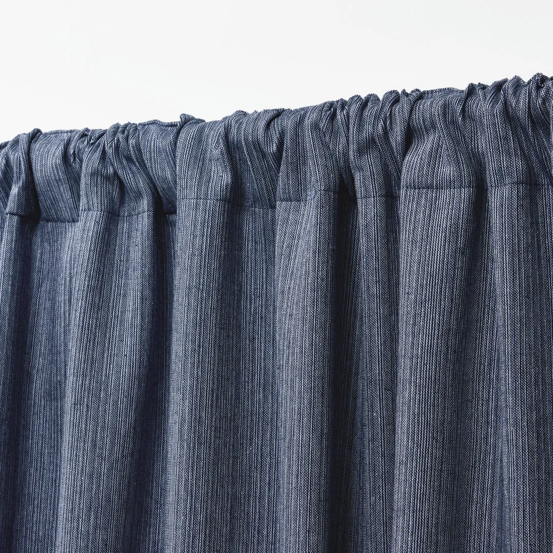 Lauren Ralph Lauren Sallie Blackout Heavy Cotton/Linen Blend with Lining Back Tab/Rod Pocket Curtain Lauren Ralph Lauren Curtain Color: Blue Size per Panel: 54" x 63"