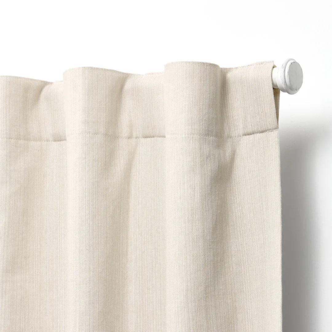 Lauren Ralph Lauren Sallie Blackout Heavy Cotton/Linen Blend with Lining Back Tab/Rod Pocket Curtain Lauren Ralph Lauren Curtain Color: Light Beige Size per Panel: 54" W x 108" L