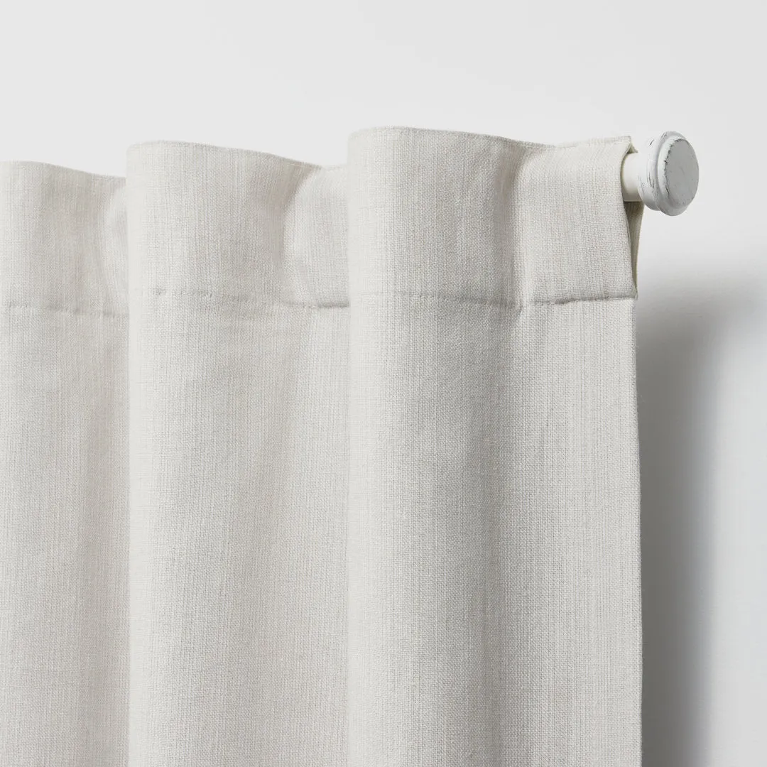 Lauren Ralph Lauren Sallie Blackout Heavy Cotton/Linen Blend with Lining Back Tab/Rod Pocket Curtain Lauren Ralph Lauren Curtain Color: Snowflake Size per Panel: 54" W x 96" L