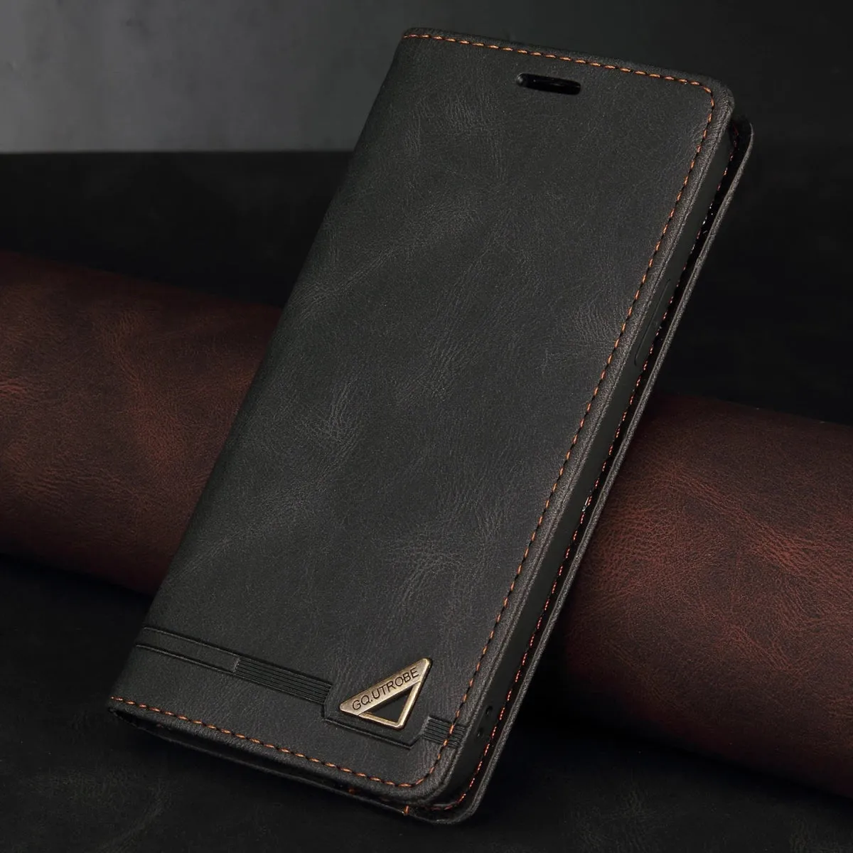 Leather Wallet Flip iPhone RFID-Block Phone Case