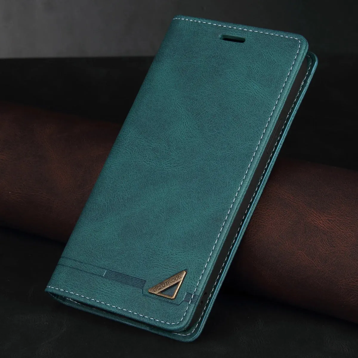 Leather Wallet Flip iPhone RFID-Block Phone Case