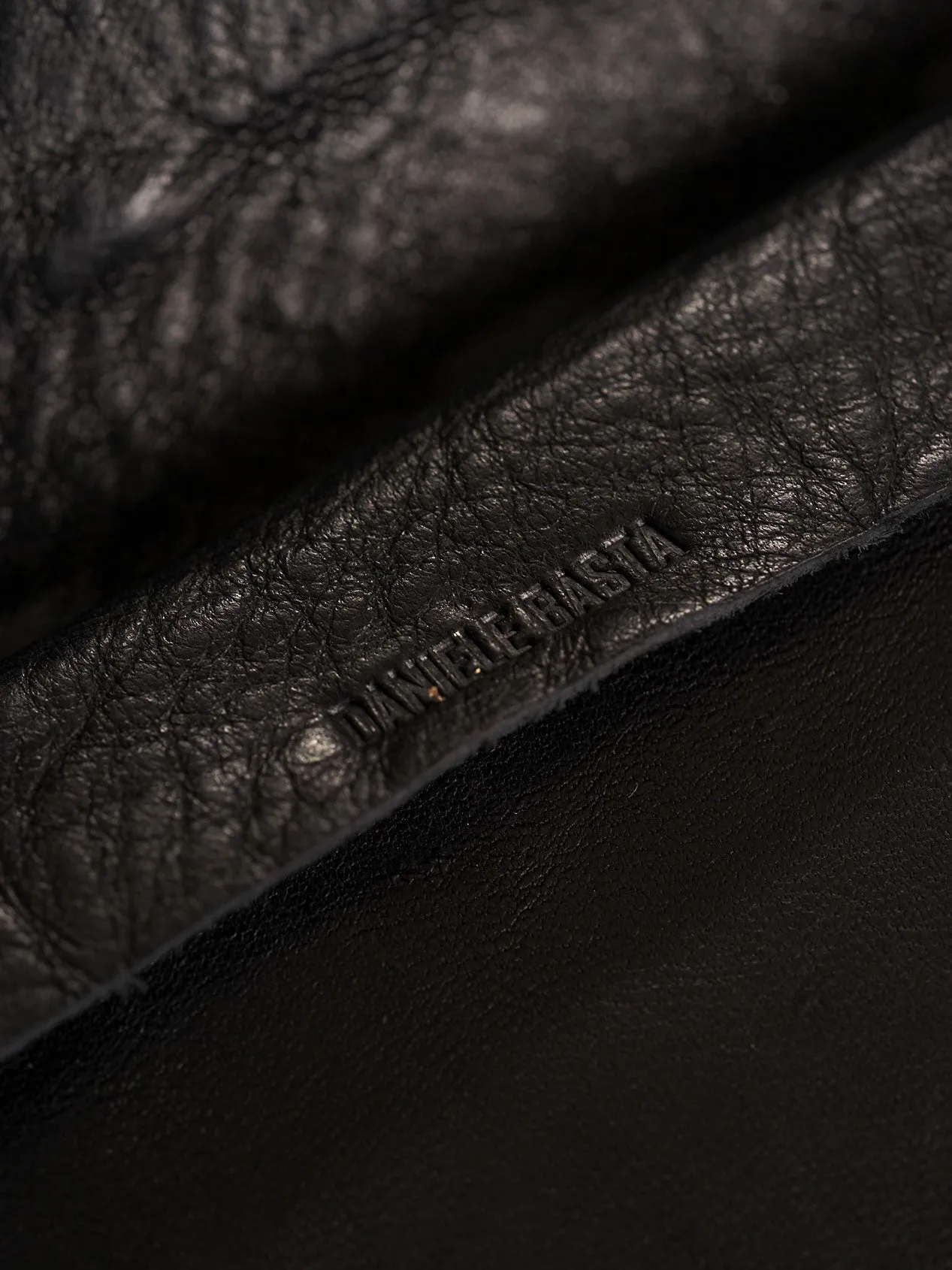 Leather Wallet with Silver Staples