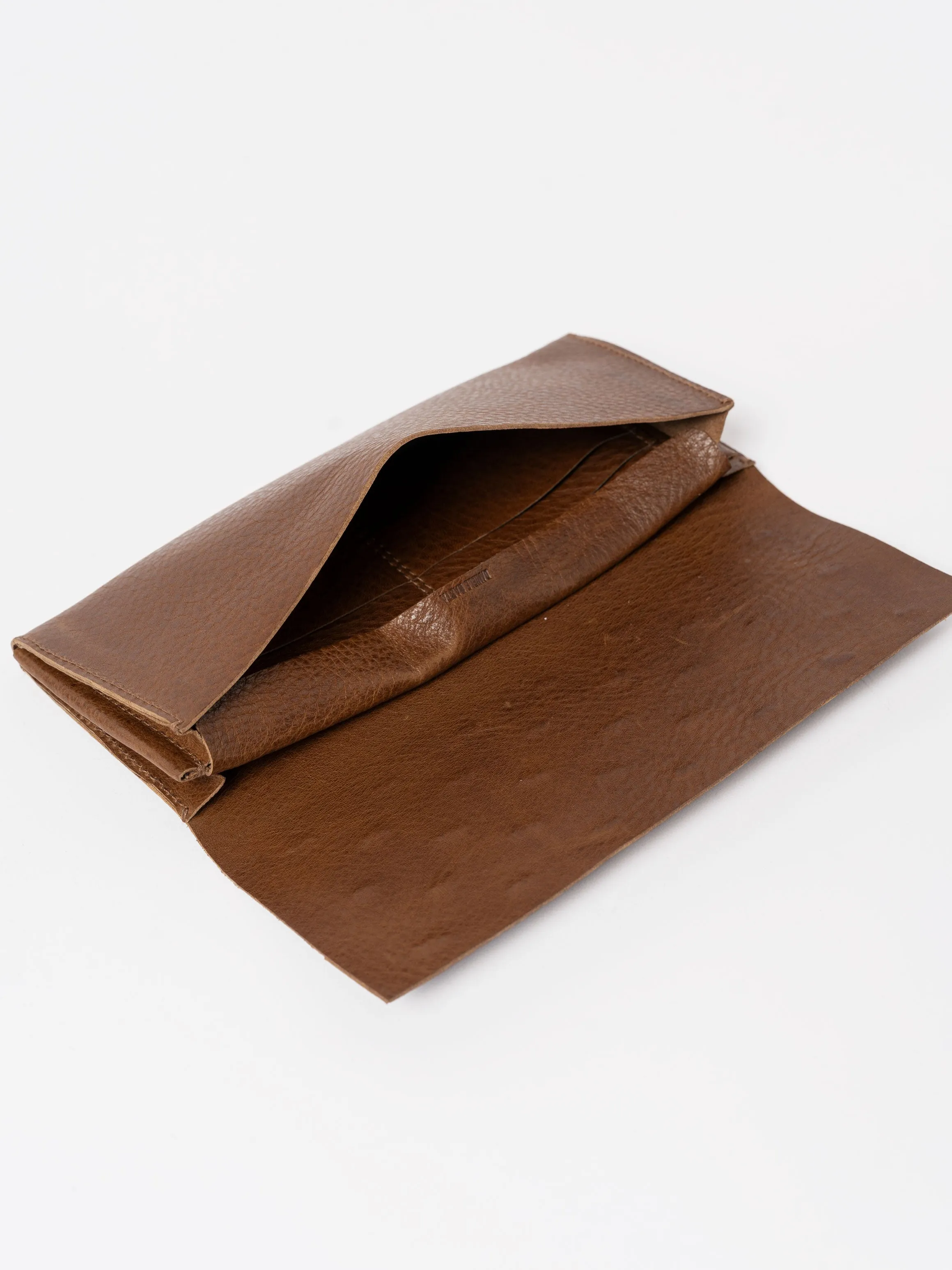 Leather Wallet with Silver Staples