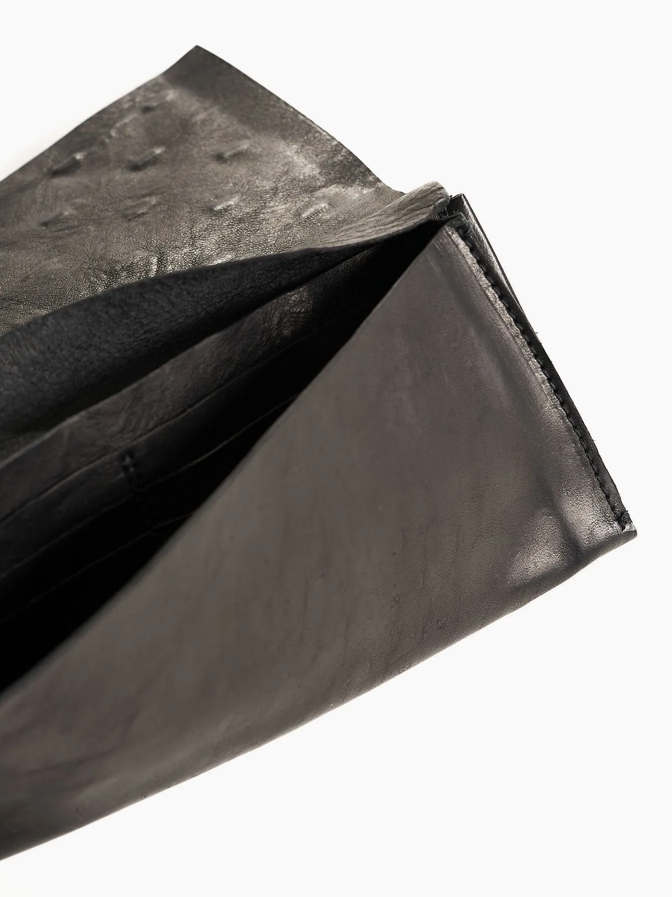 Leather Wallet with Silver Staples