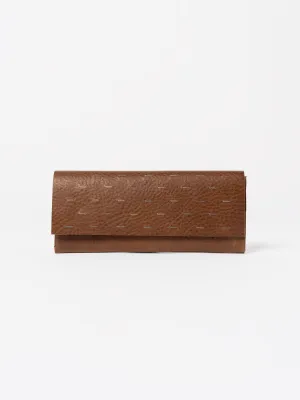 Leather Wallet with Silver Staples