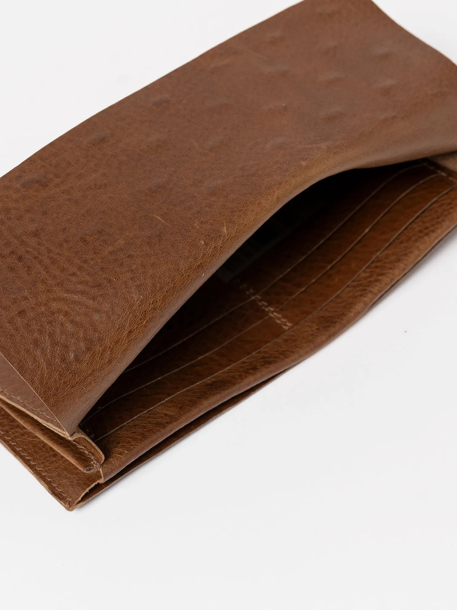 Leather Wallet with Silver Staples