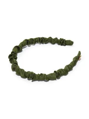 Lele Sadoughi Jessie Silk Headband in Green