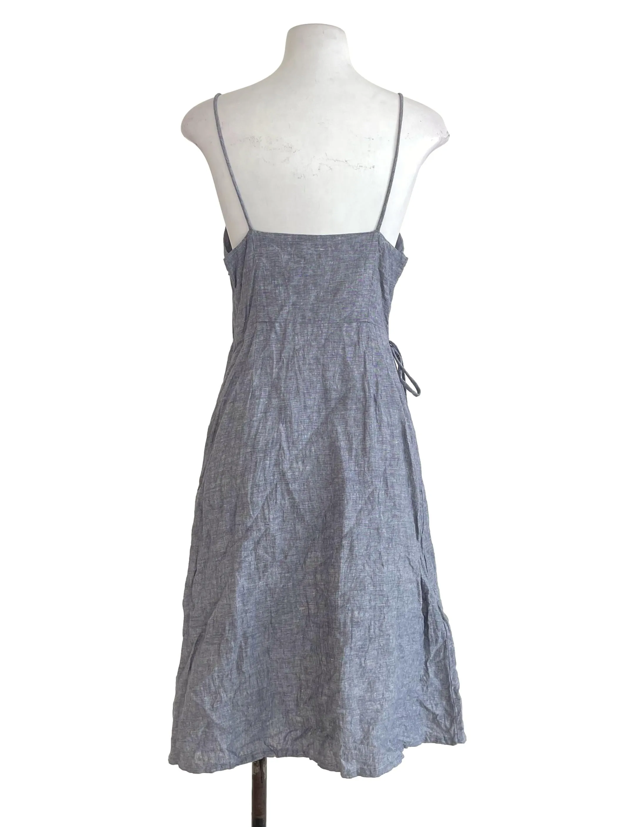 Light Stone Blue Wrap Dress