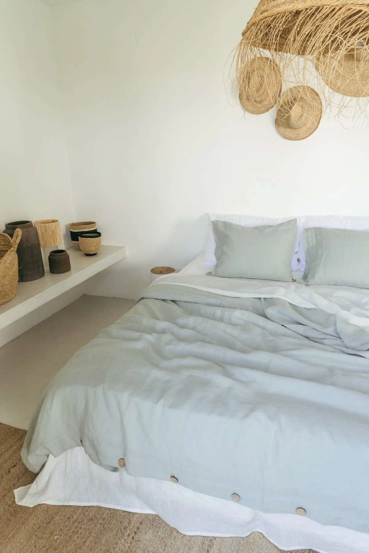 Linen Bedding Set | Sage Green